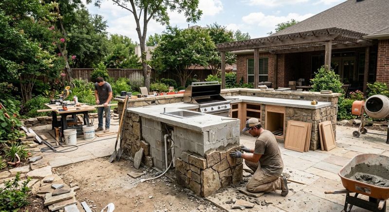 Outdoor Kitchen Renovation in Conroe, TX